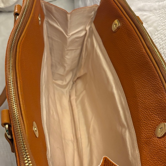 Valentina Rich Tan Shoulder Bag, Genuine Leather, Made in Italy - Picture 6 of 16